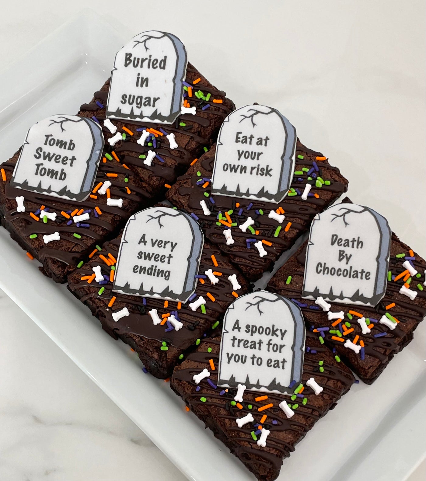 Tombstone Brownies | Custom Order - Sweet E's Bake Shop - Sweet E's Bake Shop