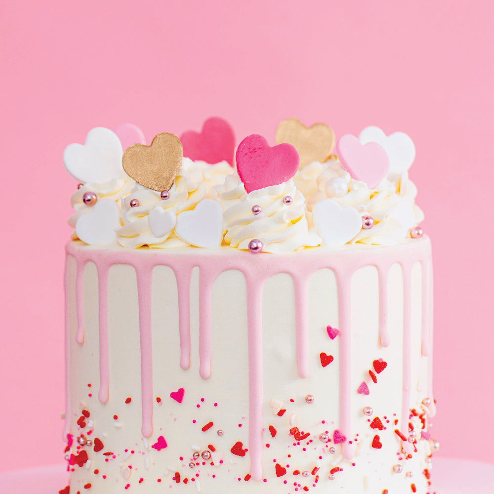 Valentine Confetti Cake - Sweet E's Bake Shop - The Cake Shop