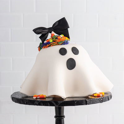 Girlie Ghost Cake | Custom Order - Sweet E's Bake Shop - Sweet E's Bake Shop