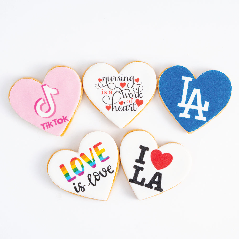 Heart LOGO Cookies | Gift Box | Upload Your Artwork - Sweet E's Bake Shop - Sweet E's Bake Shop