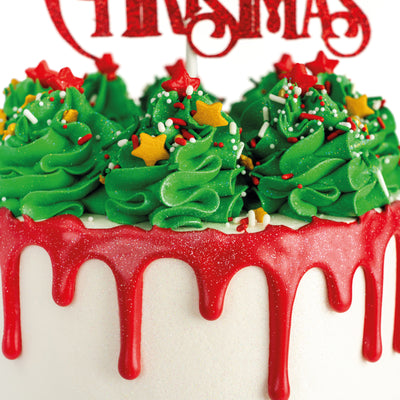 Merry Christmas Drip Cake
