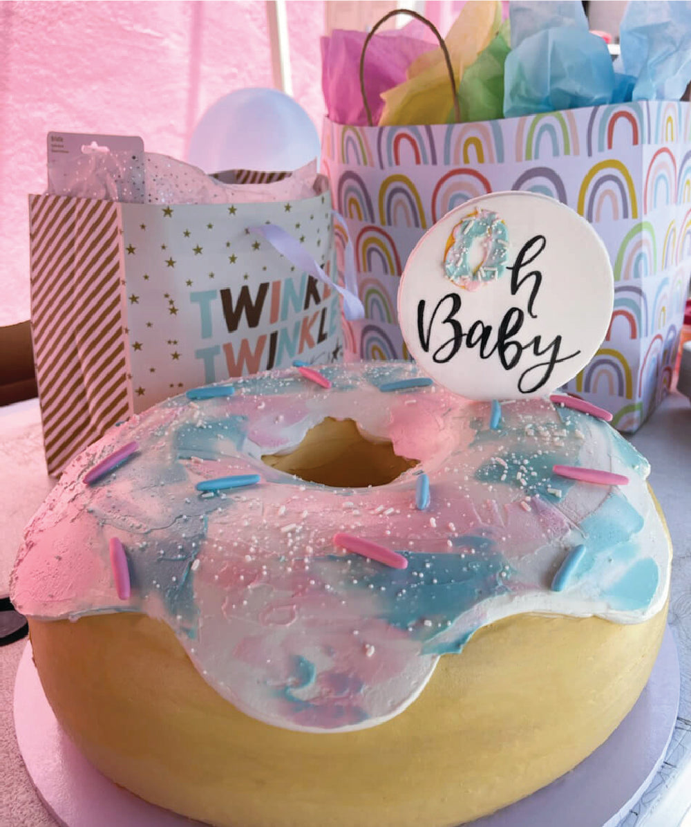 Donut Baby Shower Cake - Sweet E's Bake Shop - The Cake Shop