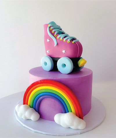 Rainbow Rollerskate Cake - Sweet E's Bake Shop - The Cake Shop