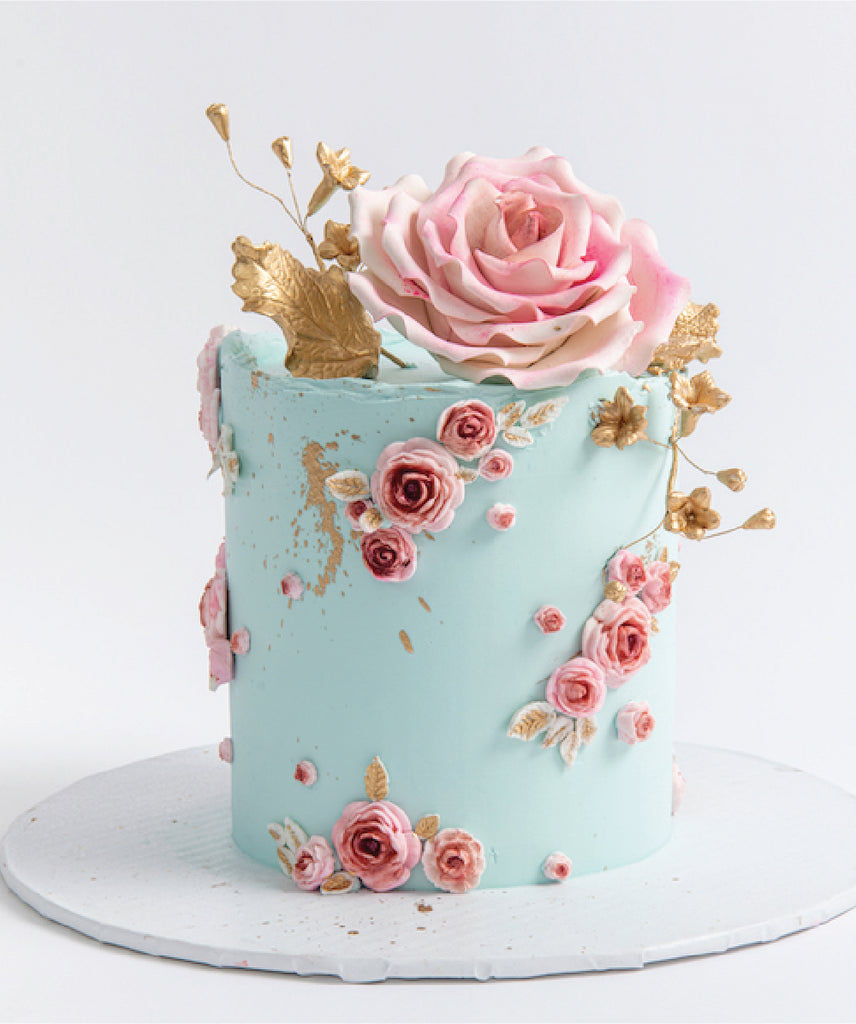 Turquoise Mini Cake Turquoise Cake With Flowers