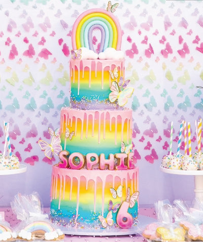 Rainbow Butterfly Birthday Cake - Sweet E's Bake Shop - The Cake Shop