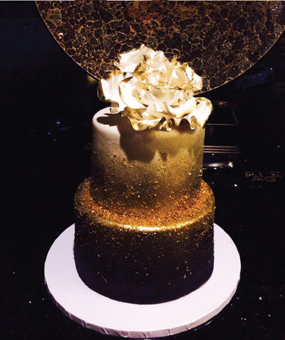 Gold & Black Ombre Cake - Sweet E's Bake Shop - The Cake Shop