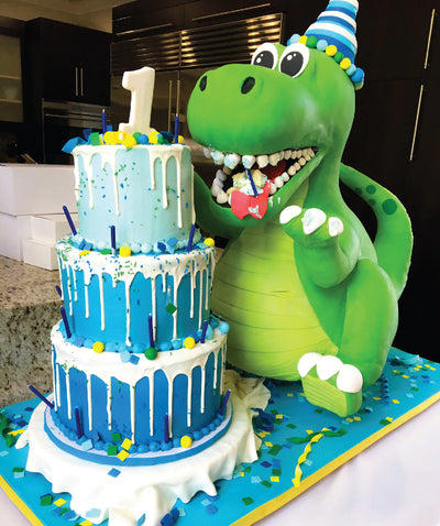 Hand Carved Dinosaur Cake - Sweet E's Bake Shop - The Cake Shop