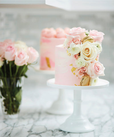 Flowers and Macaron Cake - Sweet E's Bake Shop - The Cake Shop