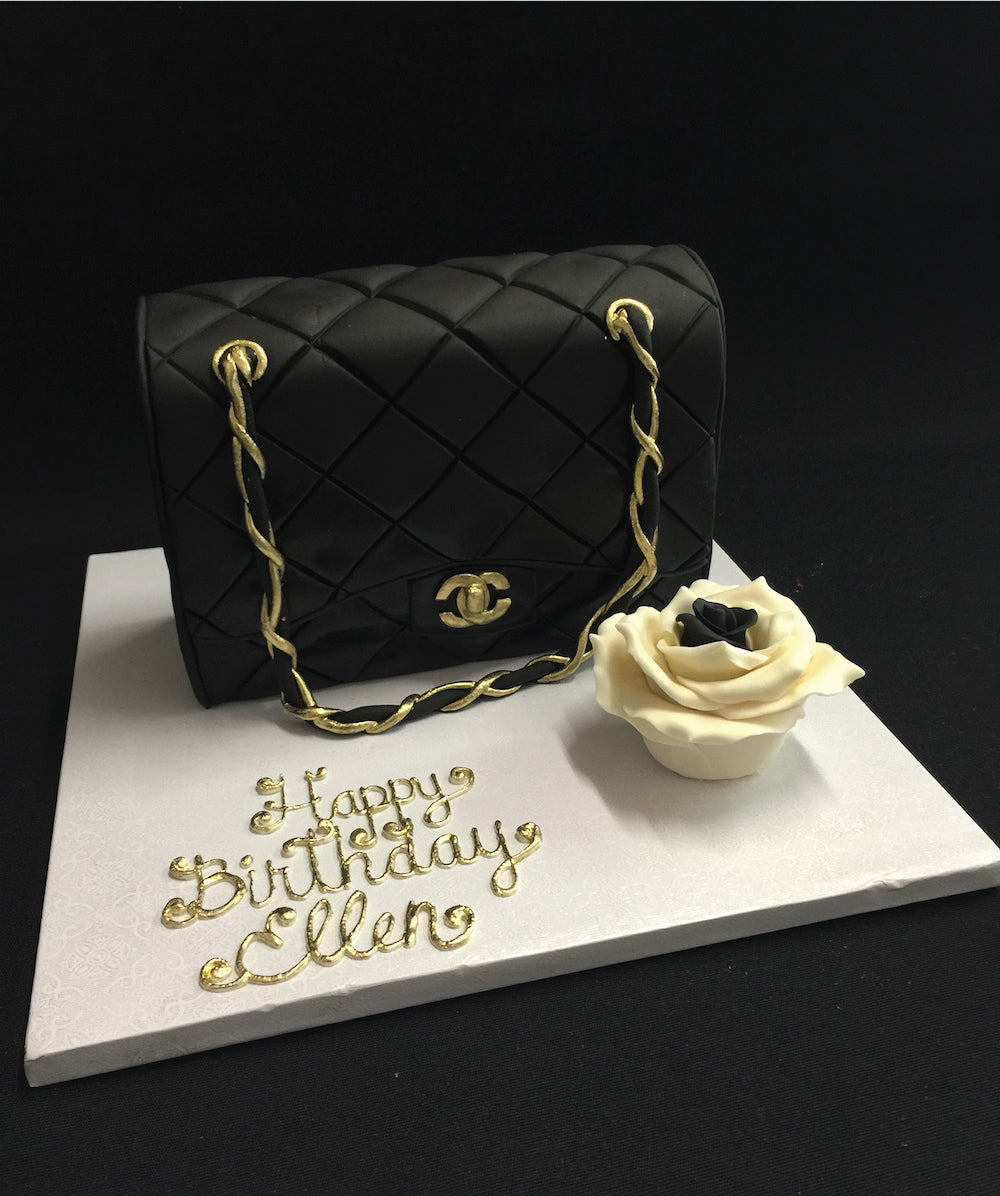 Chanel Black Purse Cake - Sweet E's Bake Shop - The Cake Shop