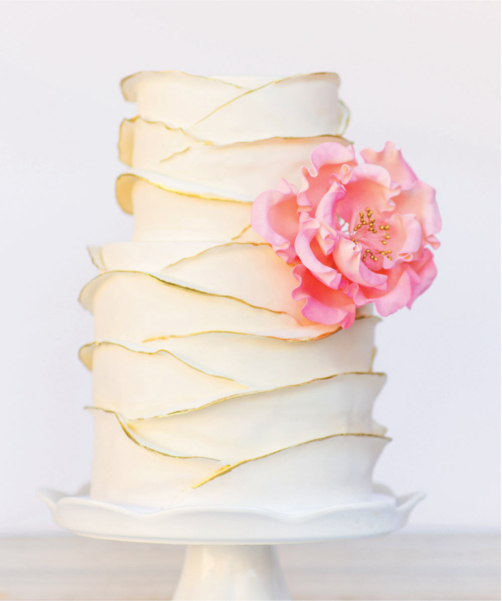 Gold Ruffle Cake