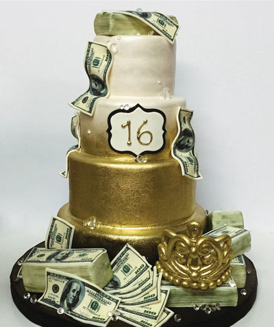 Money Birthday Cake - Sweet E's Bake Shop - The Cake Shop