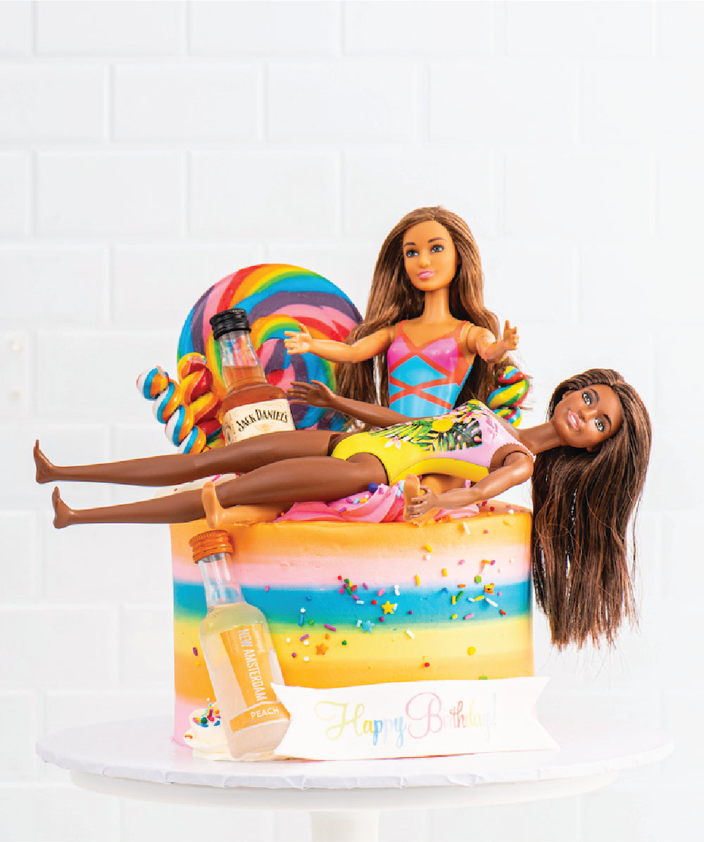 Drunken Barbie Custom Cake - Sweet E's Bake Shop - The Cake Shop