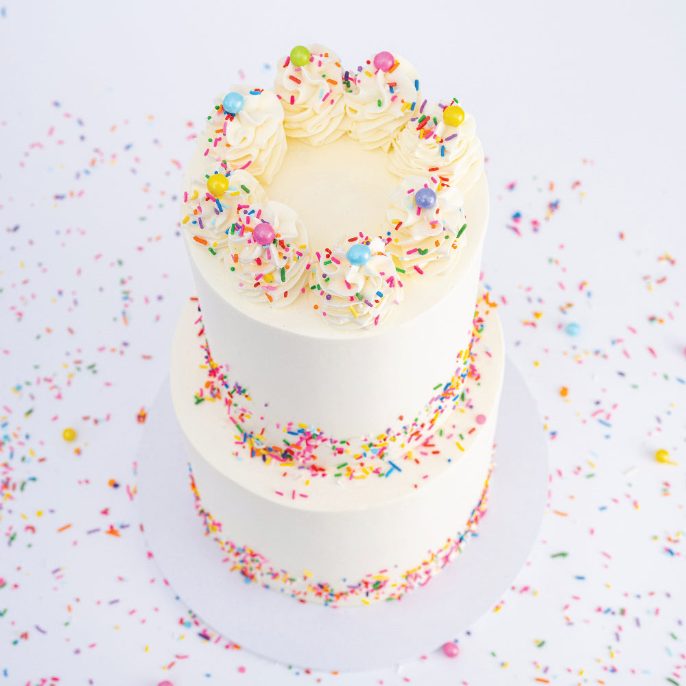 2 Tier Ultimate Confetti Birthday Cake - Sweet E's Bake Shop - The Cake Shop