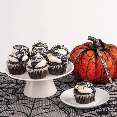 Black and white Halloween Cupcakes | Custom Order - Sweet E's Bake Shop - Sweet E's Bake Shop