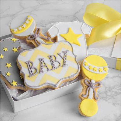 Baby Neutral Decorated Cookie Gift Box - Sweet E's Bake Shop - The Cake Shop