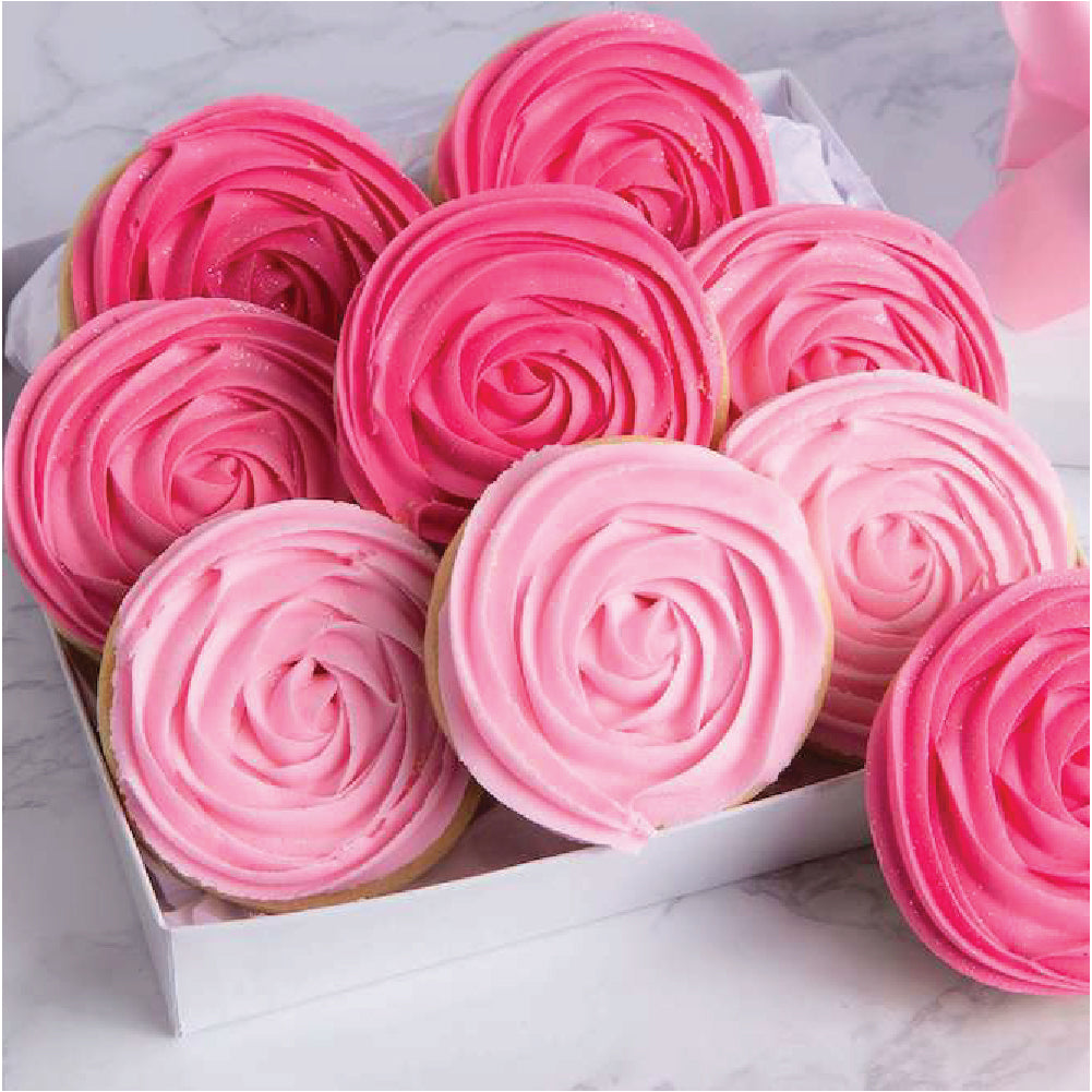 Baby Girl Ombre Flower Cookie Gift Box - Sweet E's Bake Shop - The Cake Shop