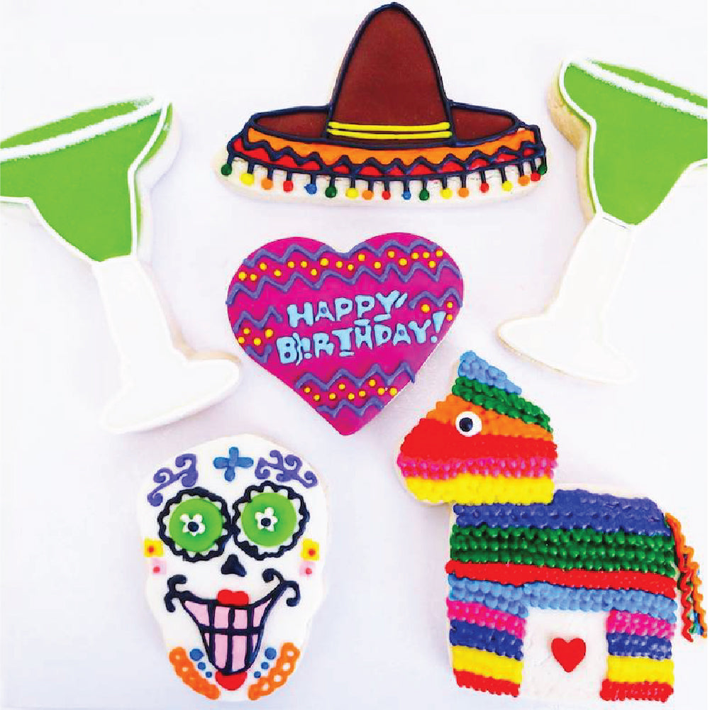 Fiesta Birthday Cookies - Sweet E's Bake Shop - The Cake Shop