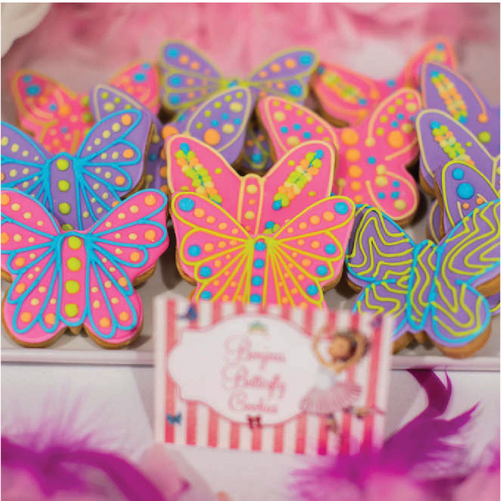 Neon Butterfly Cookies - Sweet E's Bake Shop - The Cake Shop