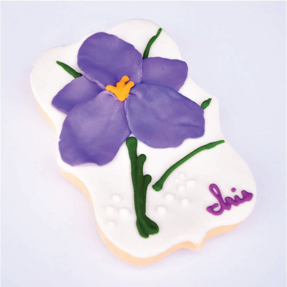 Iris Flower Cookies - Sweet E's Bake Shop - The Cake Shop