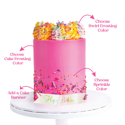 Custom Confetti Cake | Choose Your Color - Sweet E's Bake Shop - The Cake Shop