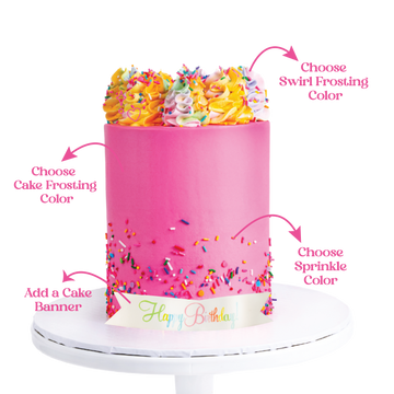 Custom Confetti Cake â Choose Your Color