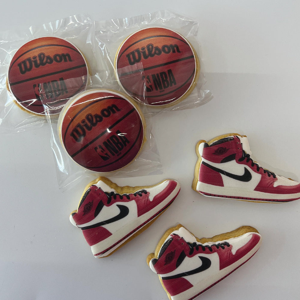 Jordan Nike Basketball Cookies - Sweet E's Bake Shop - The Cake Shop