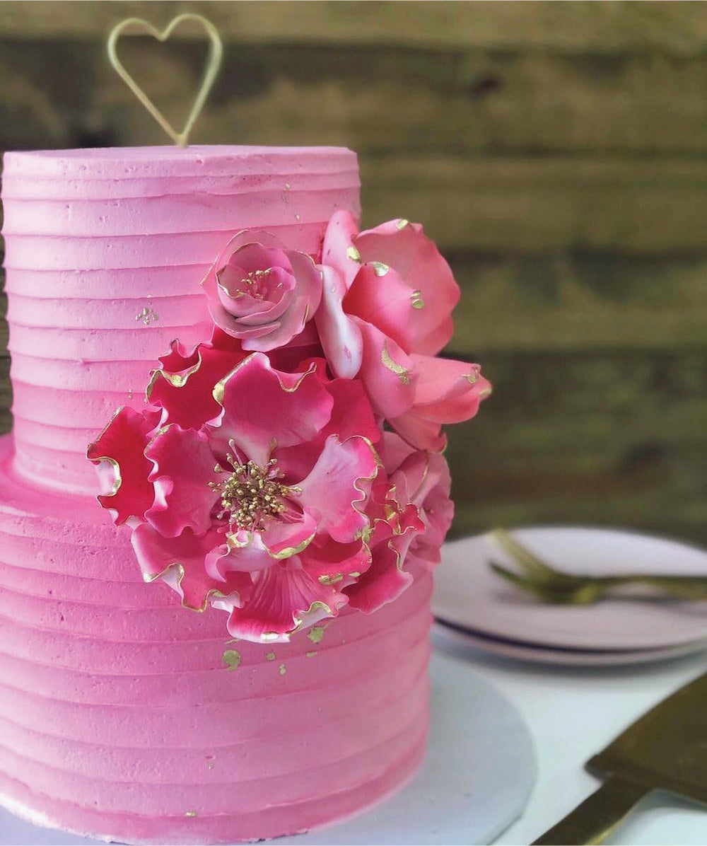 Pink Tiered Cake - Sweet E's Bake Shop - The Cake Shop