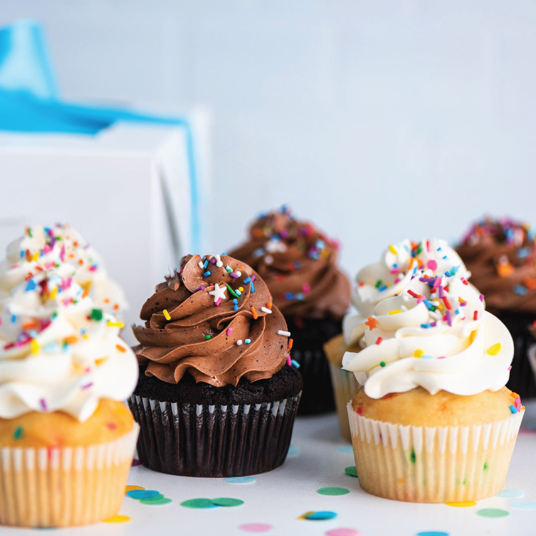 Gluten Free Birthday Wishes Cupcakes - Sweet E's Bake Shop - The Cupcake Shop