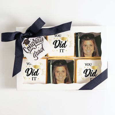 Grad Selfie “You Did It!” Cookies | Upload Your Photo - Sweet E's Bake Shop - The Cookie Shop