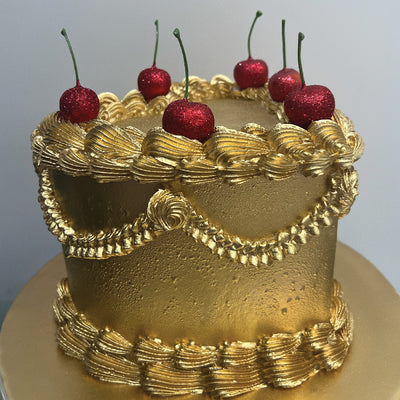 Heart Vintage Gold Cake