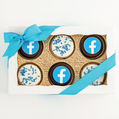 Custom Logo Oreo Gift Box | 6 Pack | Upload Your Artwork - Sweet E's Bake Shop - Sweet E's Bake Shop