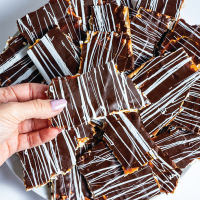 Chocolate Caramel Matzo Crunch - Sweet E's Bake Shop - The Cupcake Shop