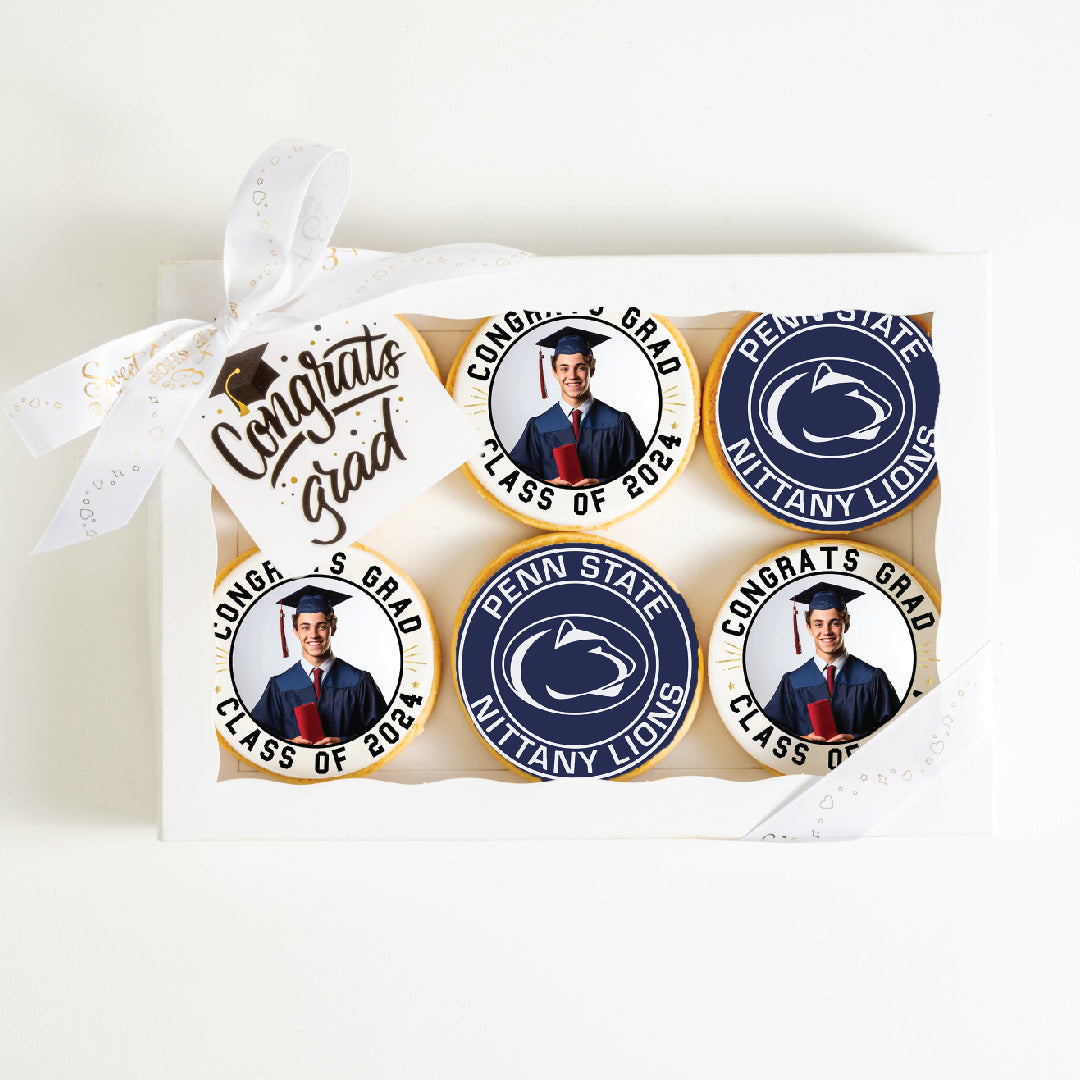 Custom Grad Cookies | Penn State University Park | Upload your photo - Sweet E's Bake Shop - The Cookie Shop