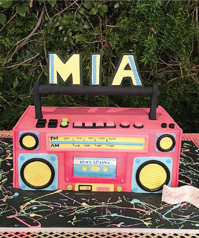 80s Boom Box Cake - Sweet E's Bake Shop - The Cake Shop