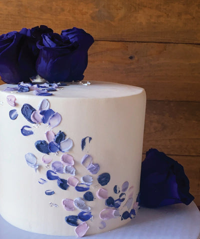Purple Roses Cake - Sweet E's Bake Shop - The Cake Shop