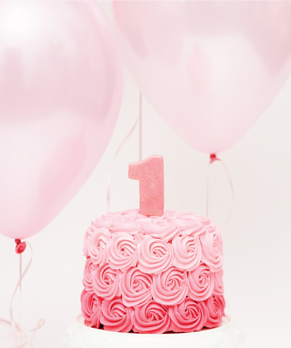 Sophie's Pink Rosette Smash Cake 2 - Sweet E's Bake Shop - The Cake Shop