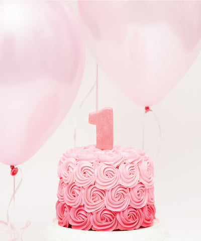 Sophie's Pink Rosette Smash Cake 2 - Sweet E's Bake Shop - The Cake Shop