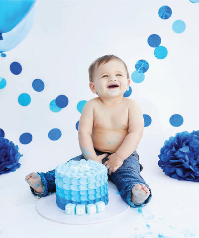 Blue Ombre Toby Smash Cake - Sweet E's Bake Shop - The Cake Shop