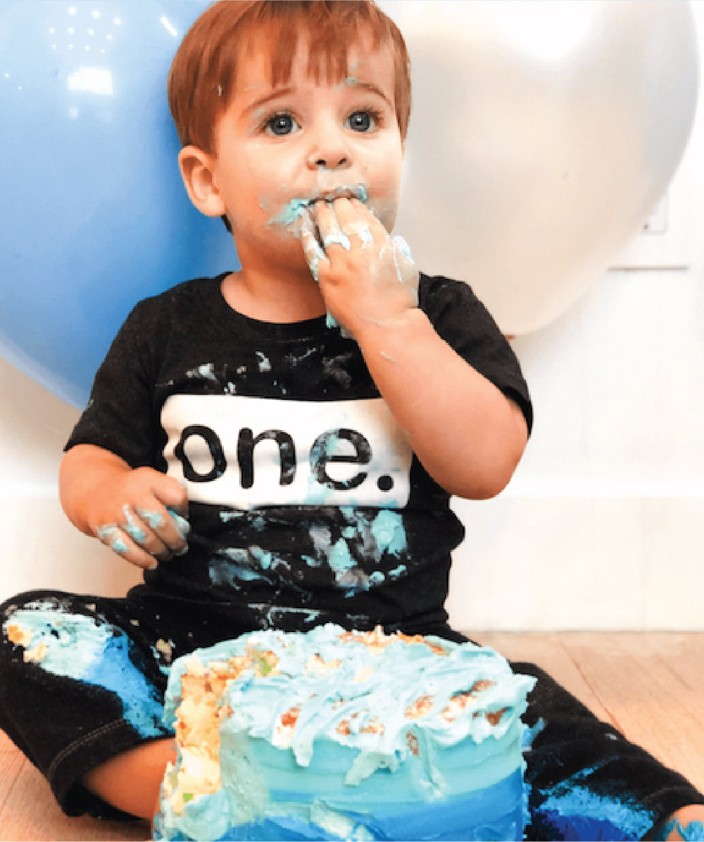 Shades of Blue Smash Cake - Sweet E's Bake Shop - The Cake Shop