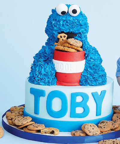 Cookies Monster Smash Cake - Sweet E's Bake Shop - The Cake Shop