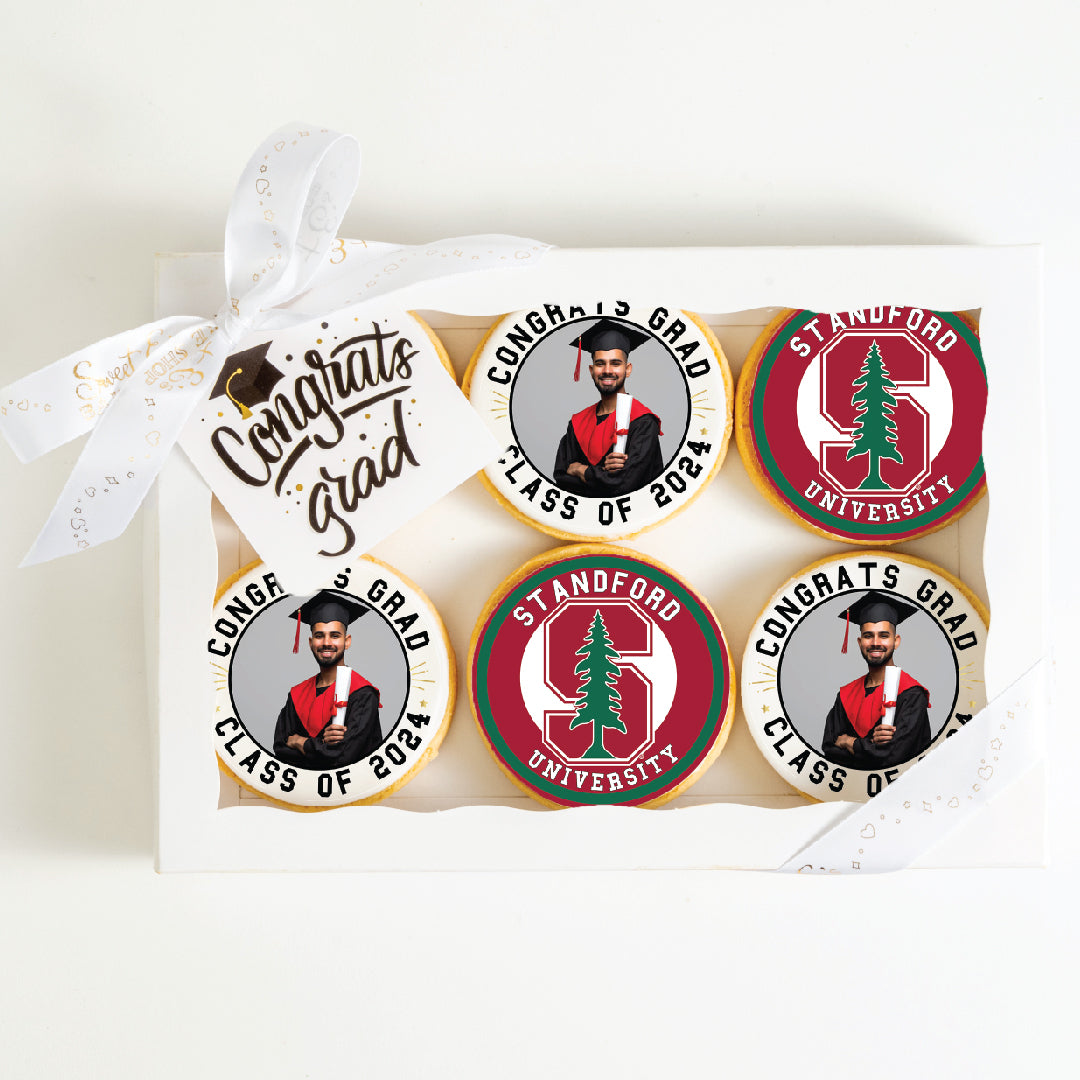 Custom Grad Cookies | Standford University | Upload your photo - Sweet E's Bake Shop - The Cookie Shop