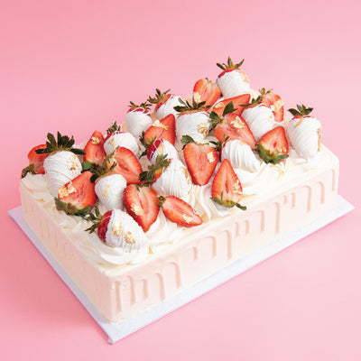 Strawberry Shortcake Sheet Cake - Sweet E's Bake Shop - Sweet E's Bake Shop