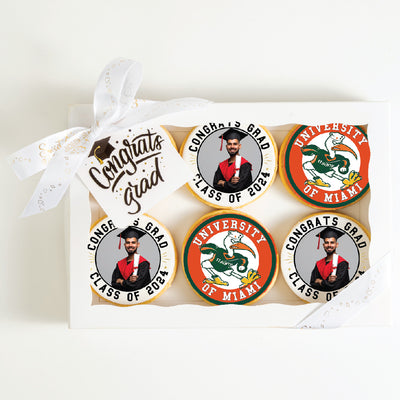Custom Grad Cookies | University of Miami | Upload your photo - Sweet E's Bake Shop - The Cookie Shop