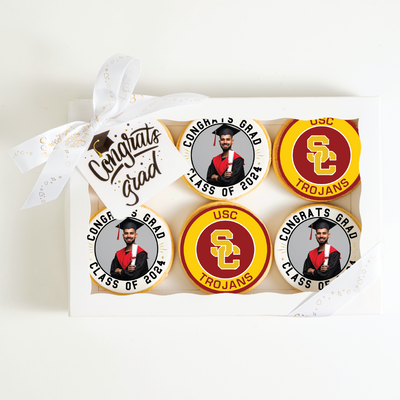 Custom Grad Cookies | University Of USC| Upload your photo - Sweet E's Bake Shop - The Cookie Shop