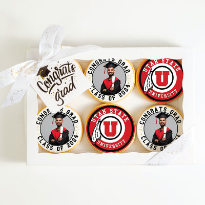 Custom Grad Cookies | University of Utah | Upload your photo - Sweet E's Bake Shop - The Cookie Shop