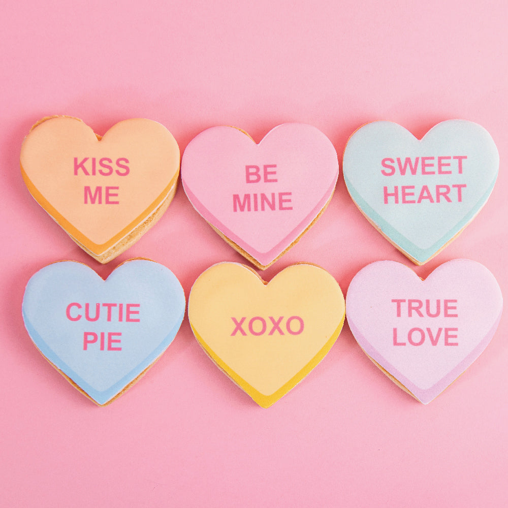 Conversation Heart Cookie Gift Box - Sweet E's Bake Shop - Sweet E's Bake Shop