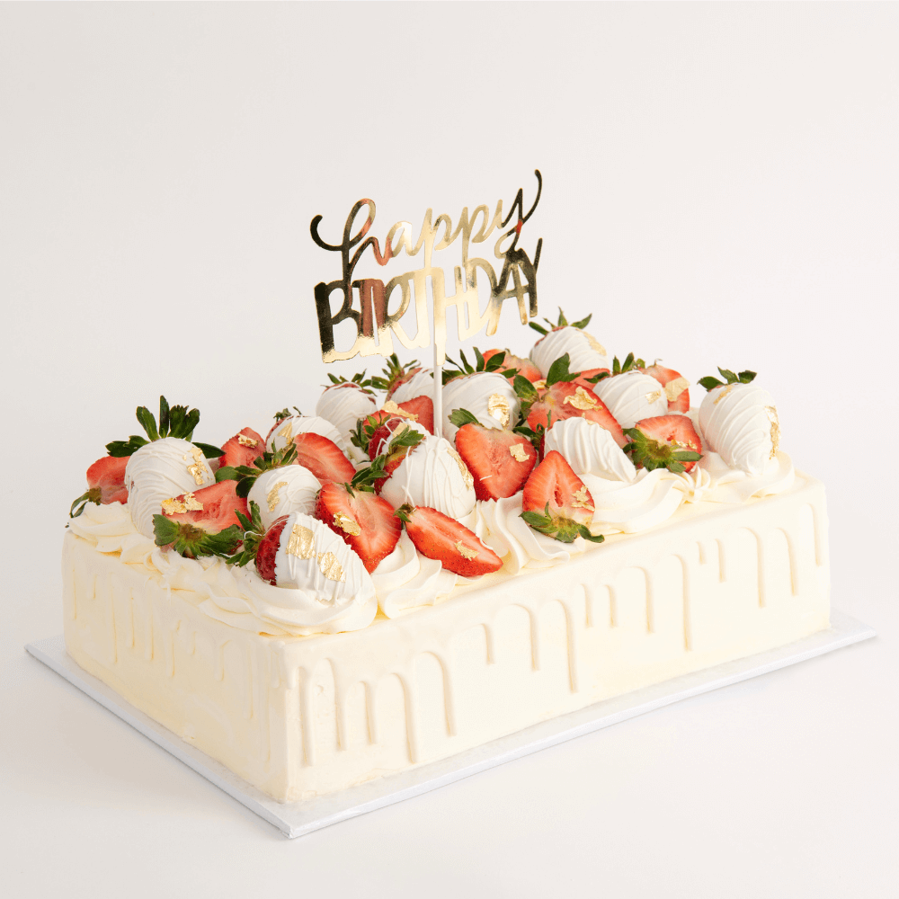 Strawberry Shortcake Sheet Cake - Sweet E's Bake Shop