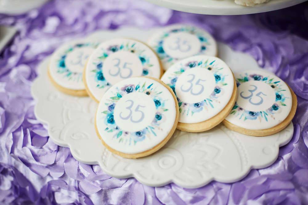 35th Bday Cookies - Sweet E's Bake Shop