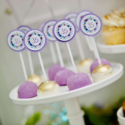 35th Birthday Cake Pops - Sweet E's Bake Shop