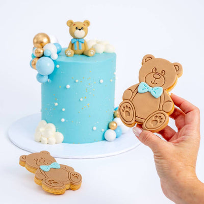 Teddy Bear Cake | Baby Boy Blue - Sweet E's Bake Shop